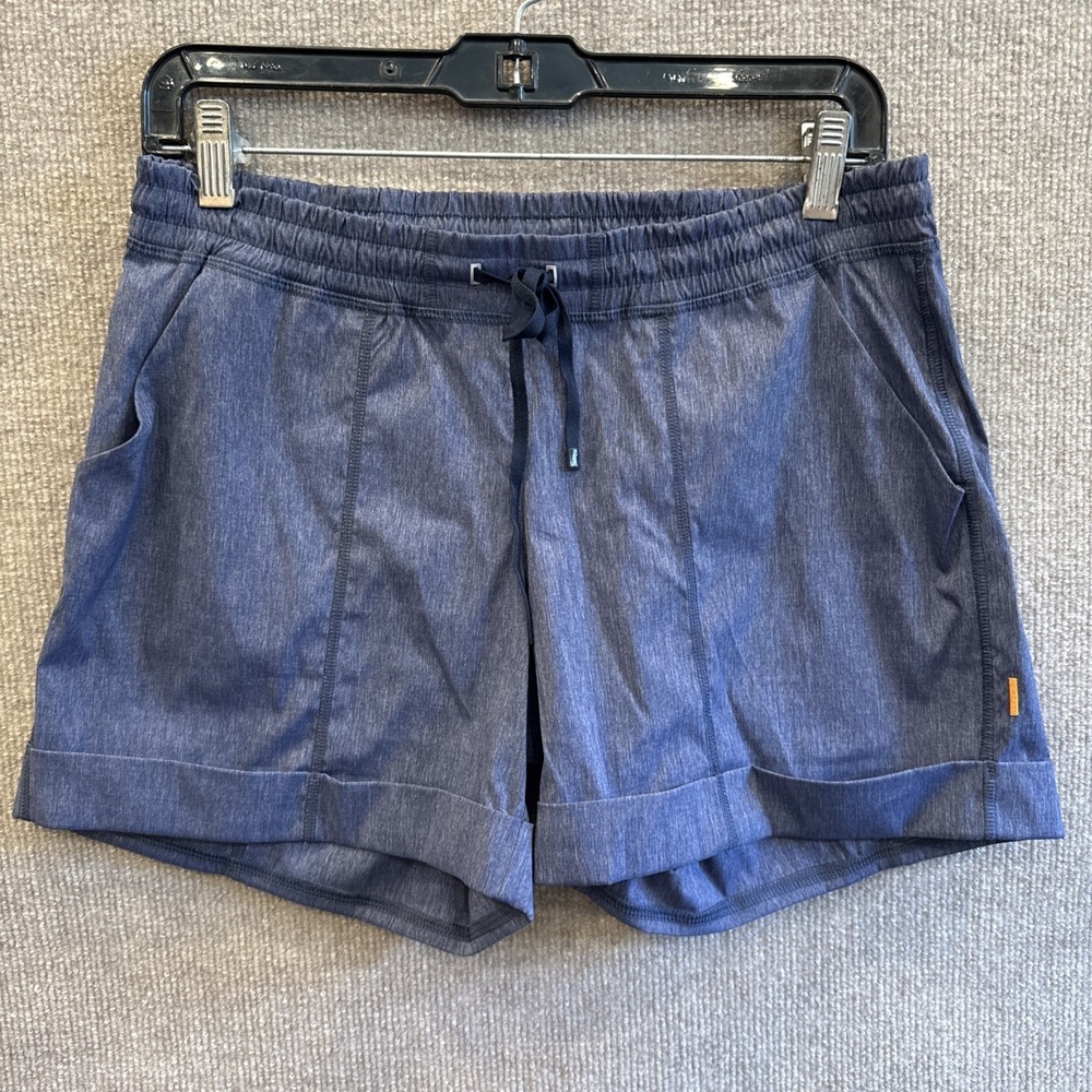 Lucy Shorts Women S Small Blue Nylon Blend Stretch Drawstring Pockets Quick dry